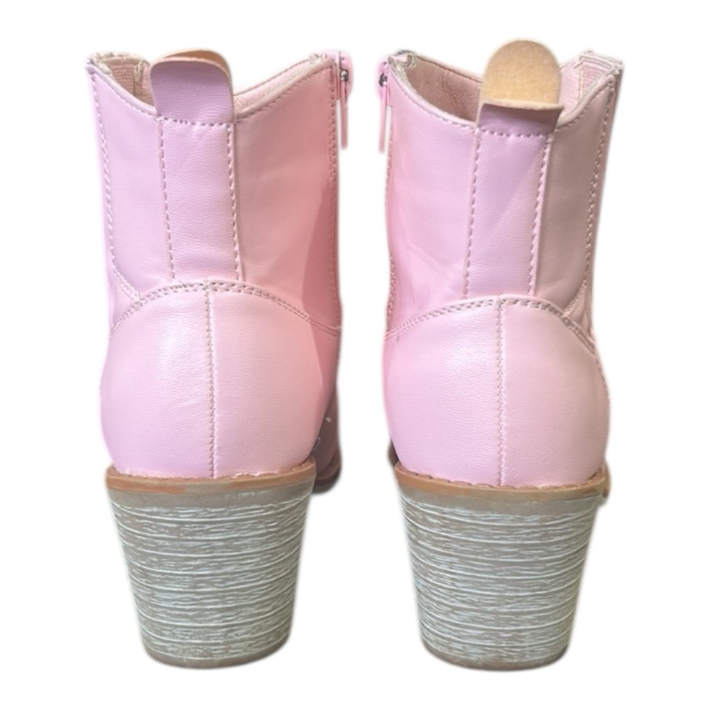 Pierre Dumas Pink Pointed Toe Boho Western Festival Ankle Boots Women’s Size 6.5 - Picture 7 of 12